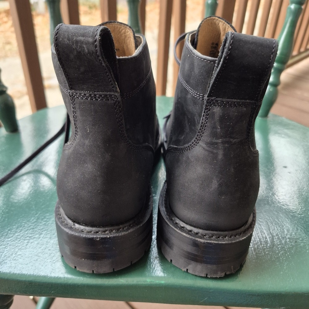 Taylor Stitch Moto Boot Black Waterproof Nubuck Leather Mens 10 Welted Preppy - Picture 9 of 15